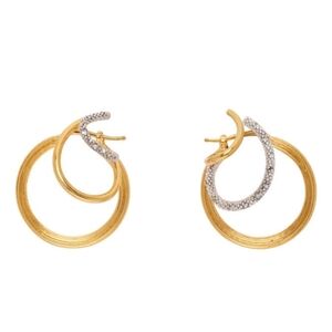 Panconesi Gold and Silver Hoop Earrings